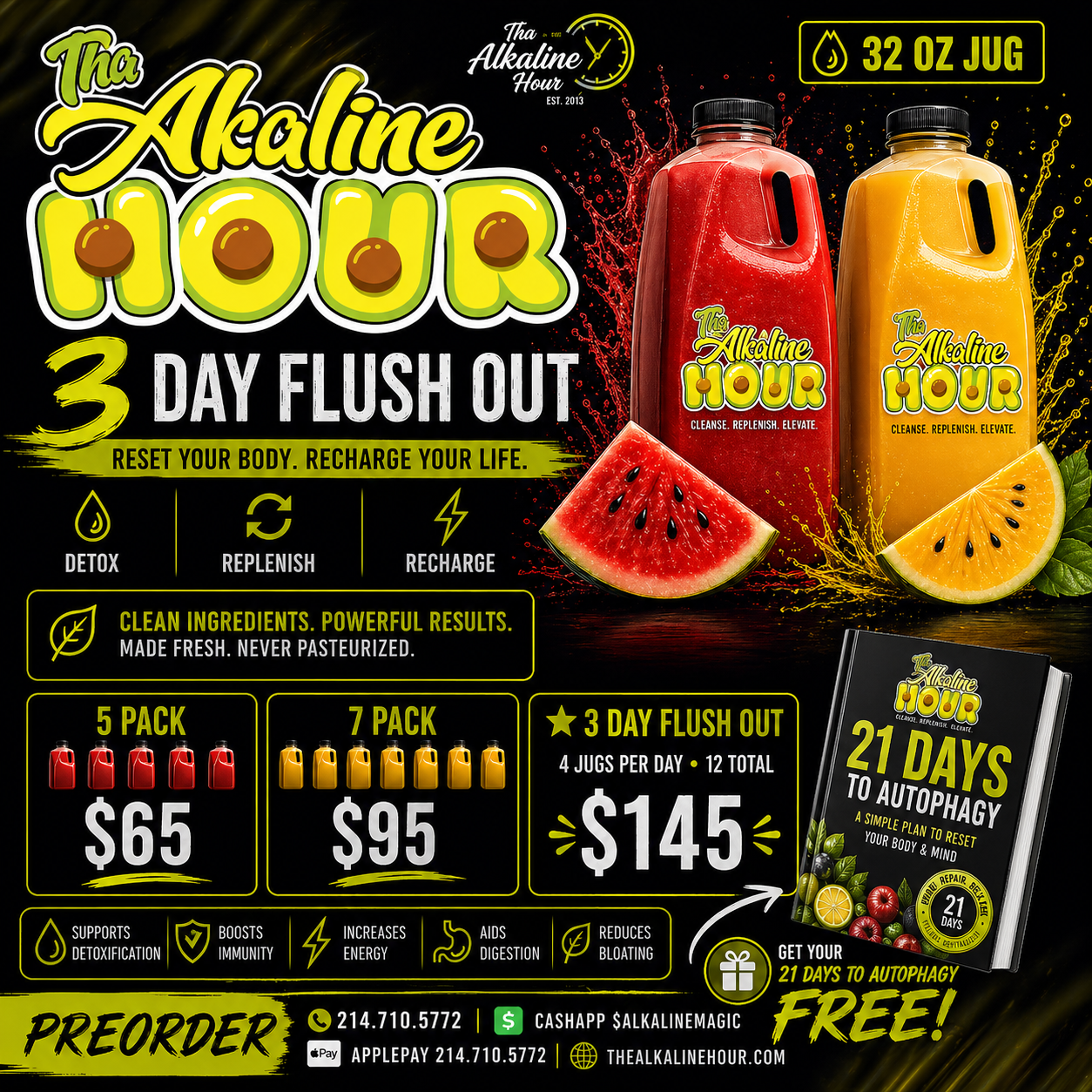 The Watermelon Flush Out — Cold Pressed Alkaline Juice