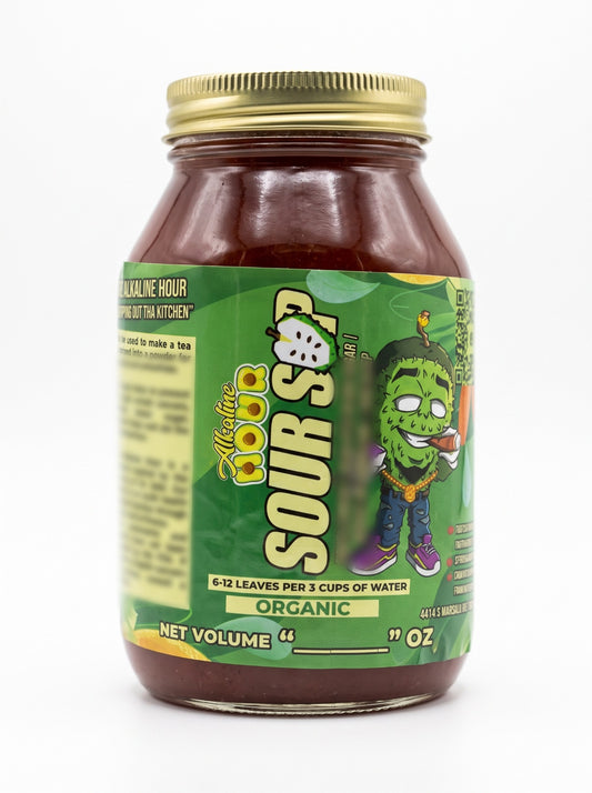 Sour Sop Tea jar, studio photo